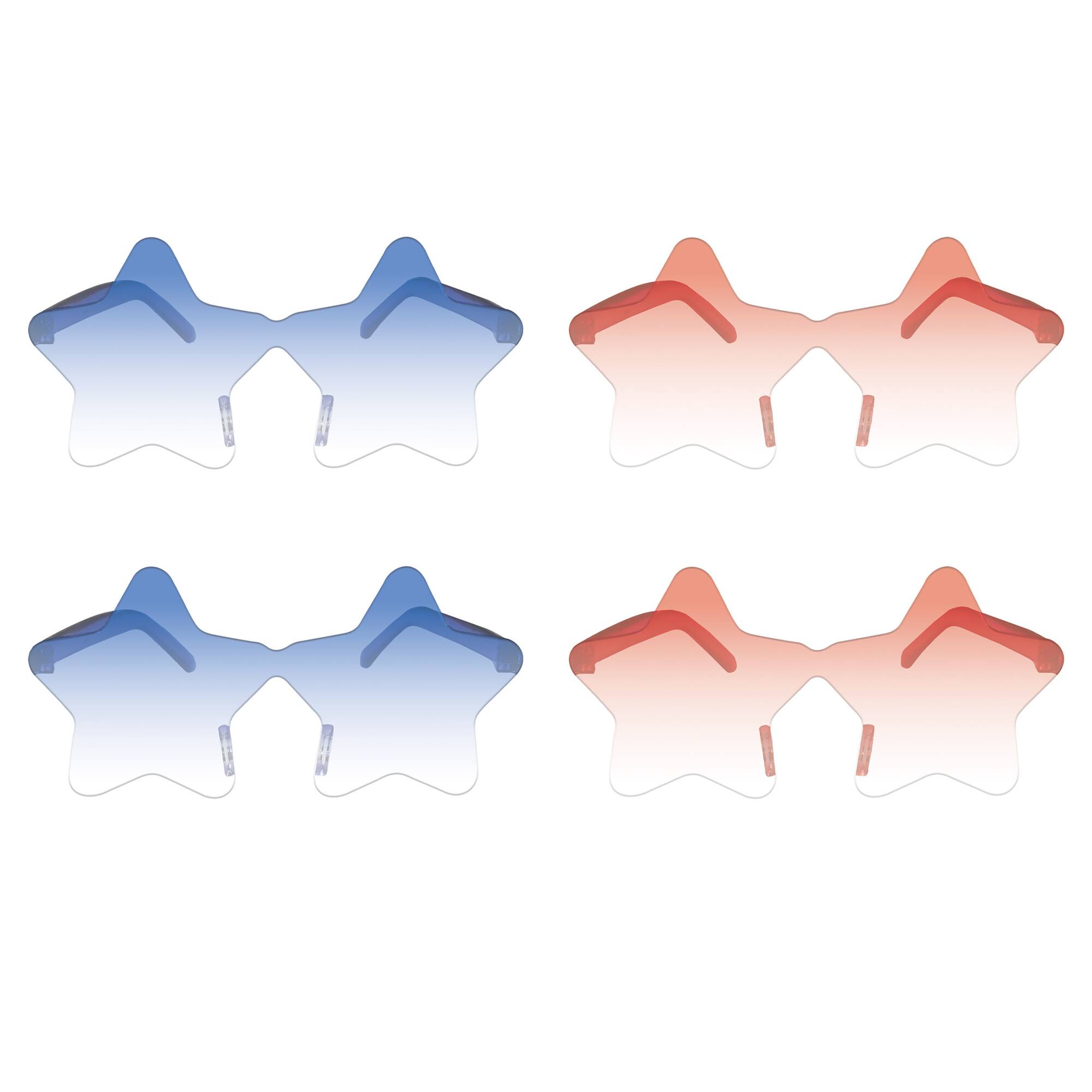 Beistle Red & Blue Star Glasses, 4ct.